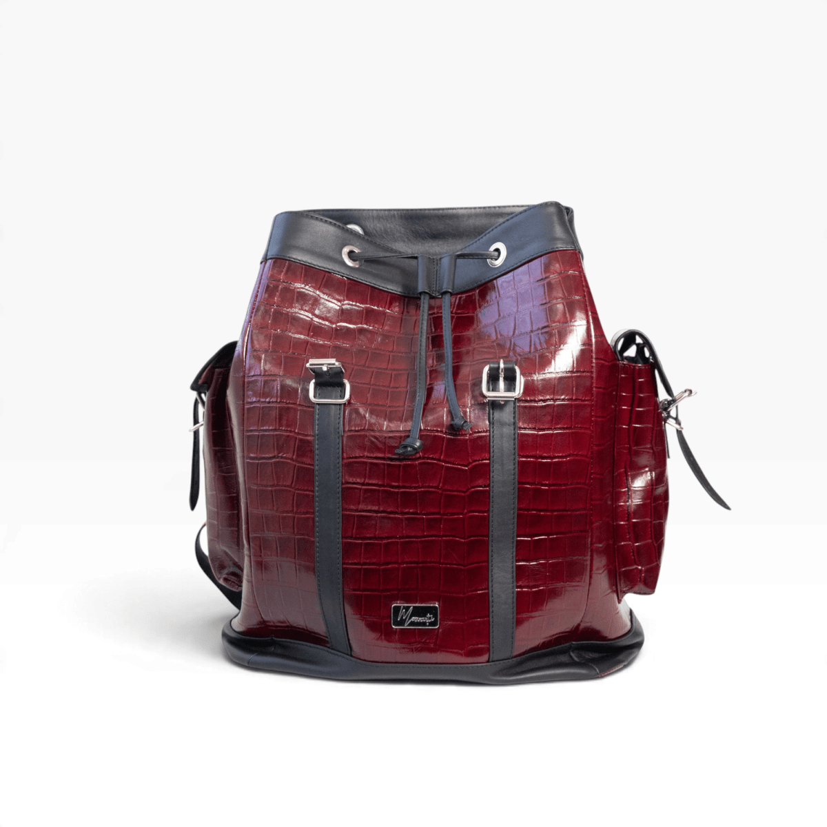 Backpack Mod Catar Full Croco Vino /negro *jumbo* - mosvartimxBackpack Mod Catar Full Croco Vino /negro *jumbo*