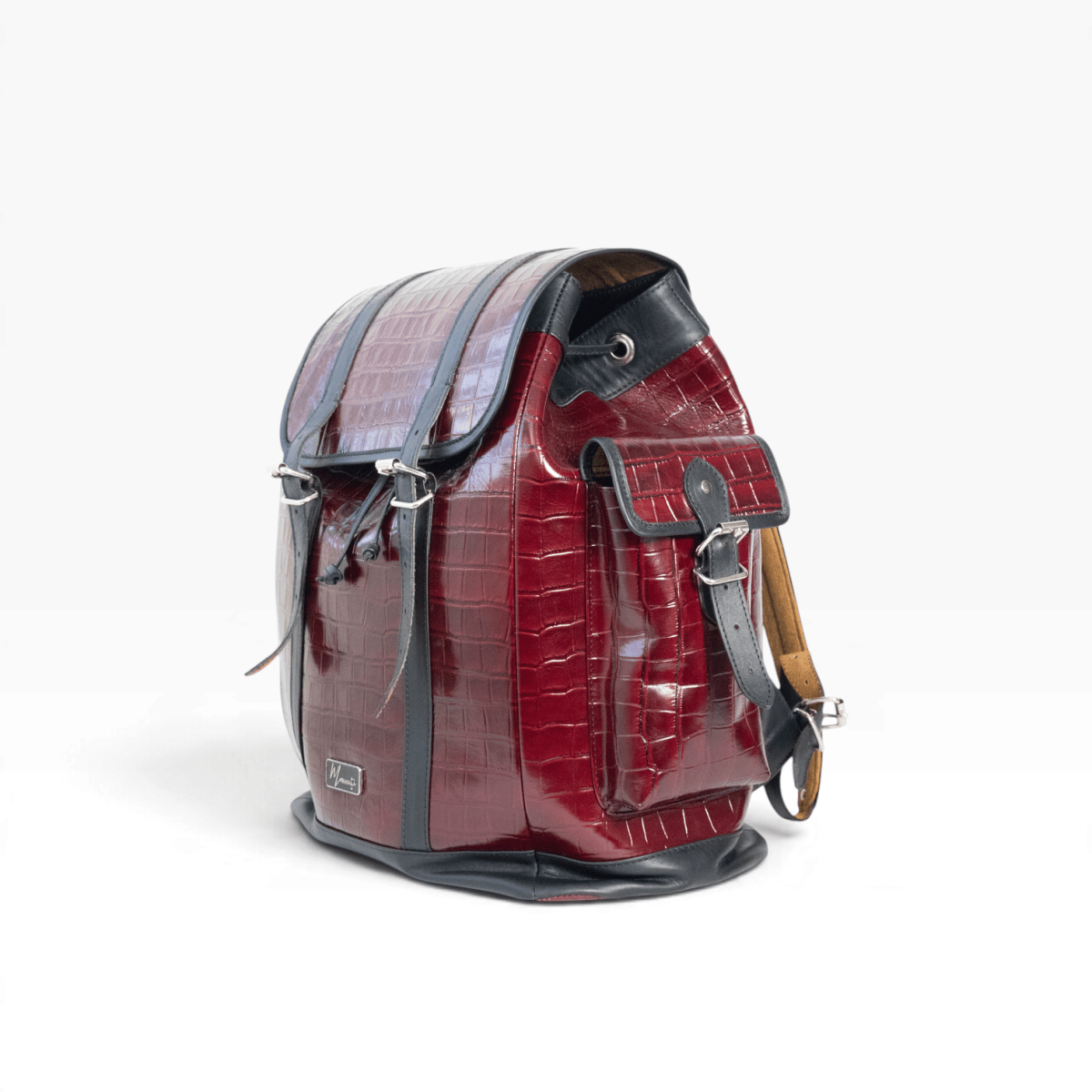 Backpack Mod Catar Full Croco Vino /negro *jumbo* - mosvartimxBackpack Mod Catar Full Croco Vino /negro *jumbo*
