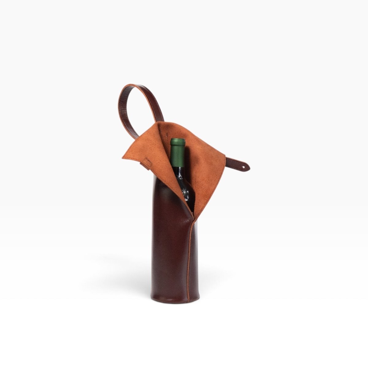 Bolsa de vino de cuero Porta botella piel 100% Mod. Cataluña - MosvartiBolsa de vino de cuero Porta botella piel 100% Mod. Cataluña