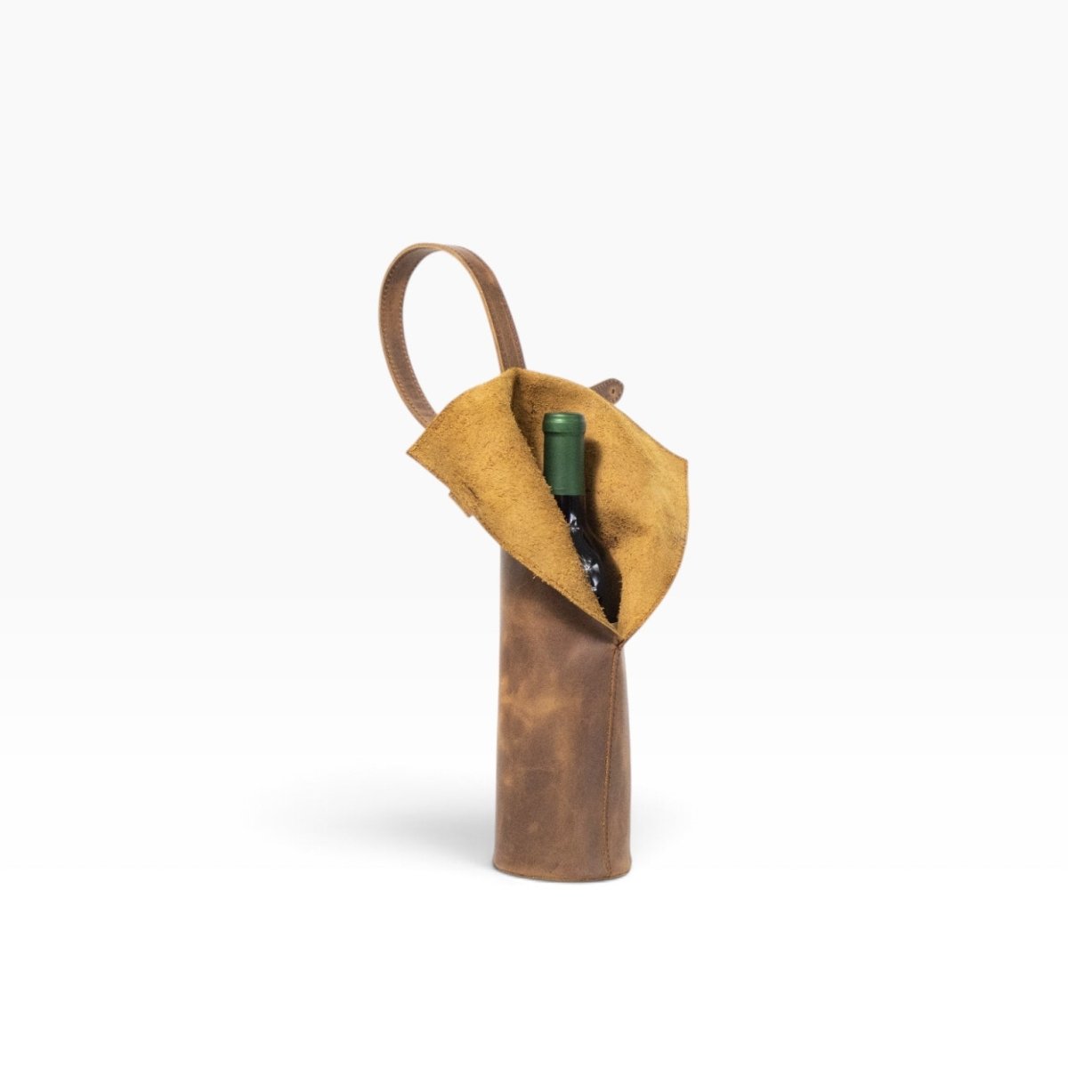 Bolsa de vino de cuero Porta botella piel 100% Mod. Cataluña - MosvartiBolsa de vino de cuero Porta botella piel 100% Mod. Cataluña