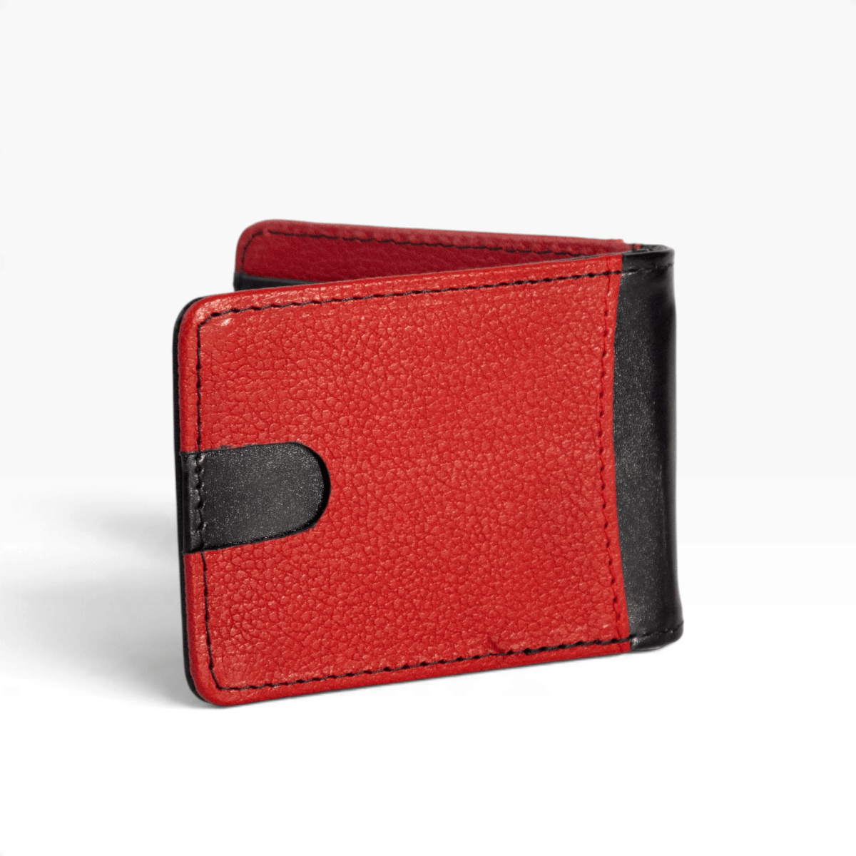 Tarjetero para caballero con Clip para Billetes Rojo/Negro - mosvartimxTarjetero para caballero con Clip para Billetes Rojo/Negro