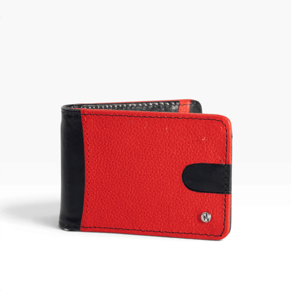 Tarjetero para caballero con Clip para Billetes Rojo/Negro