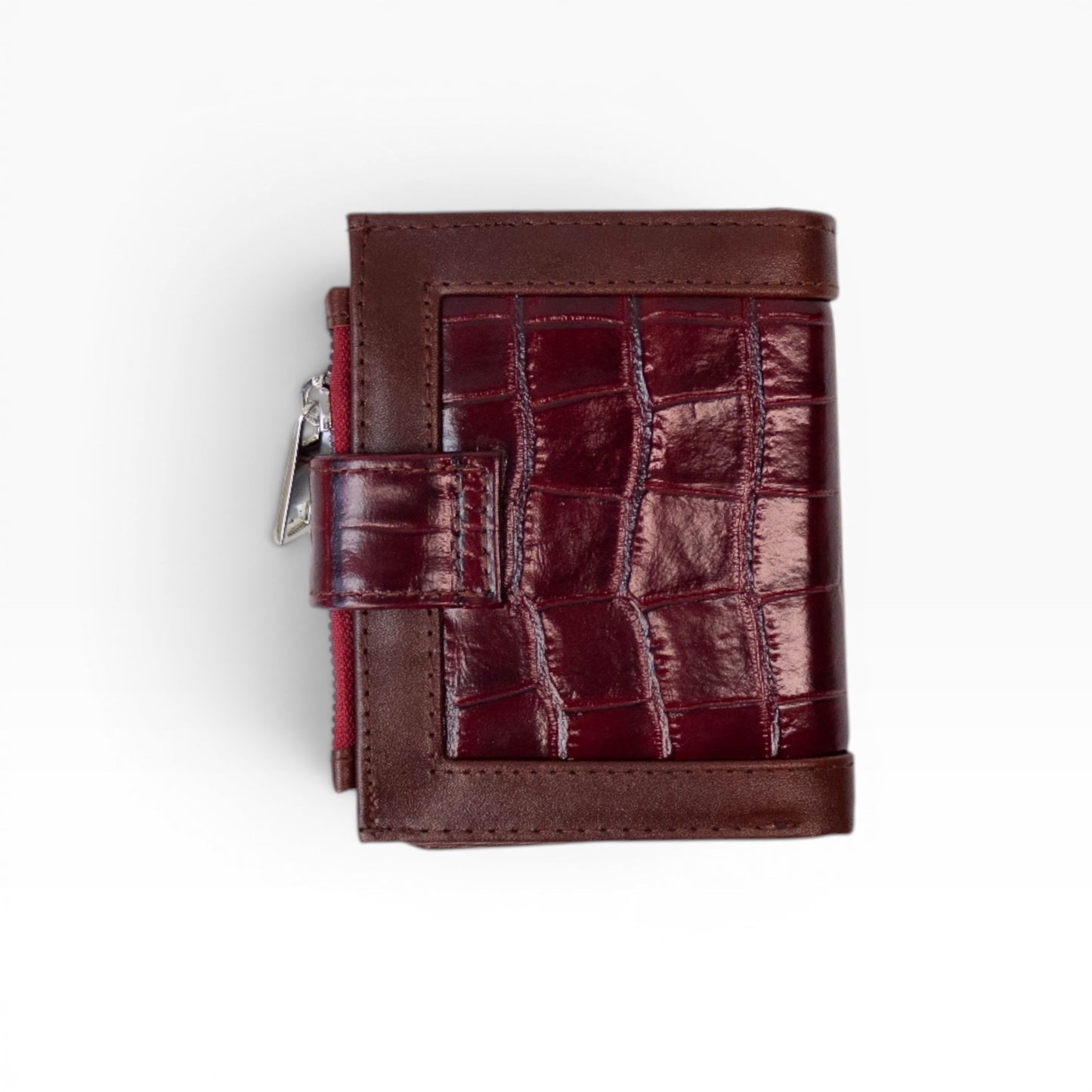 Cartera Dama (Grabado de Cocodrilo rojo) mod Bolivia