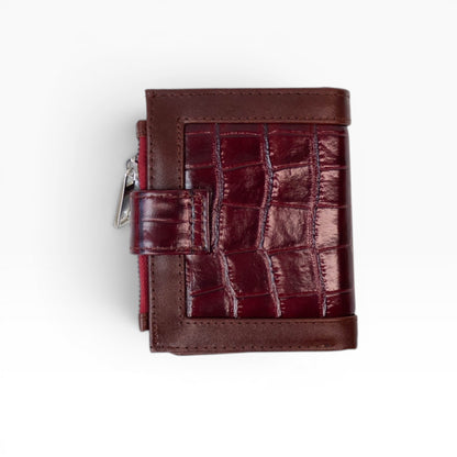 Cartera Dama (Grabado de Cocodrilo rojo) mod Bolivia