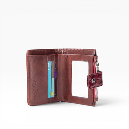 Cartera Dama (Grabado de Cocodrilo rojo) mod Bolivia