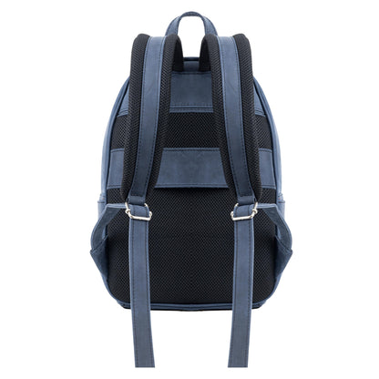 MOSVARTI Back pack Mod. Tokio Mochila clasica cuero ( Crazy Azul)