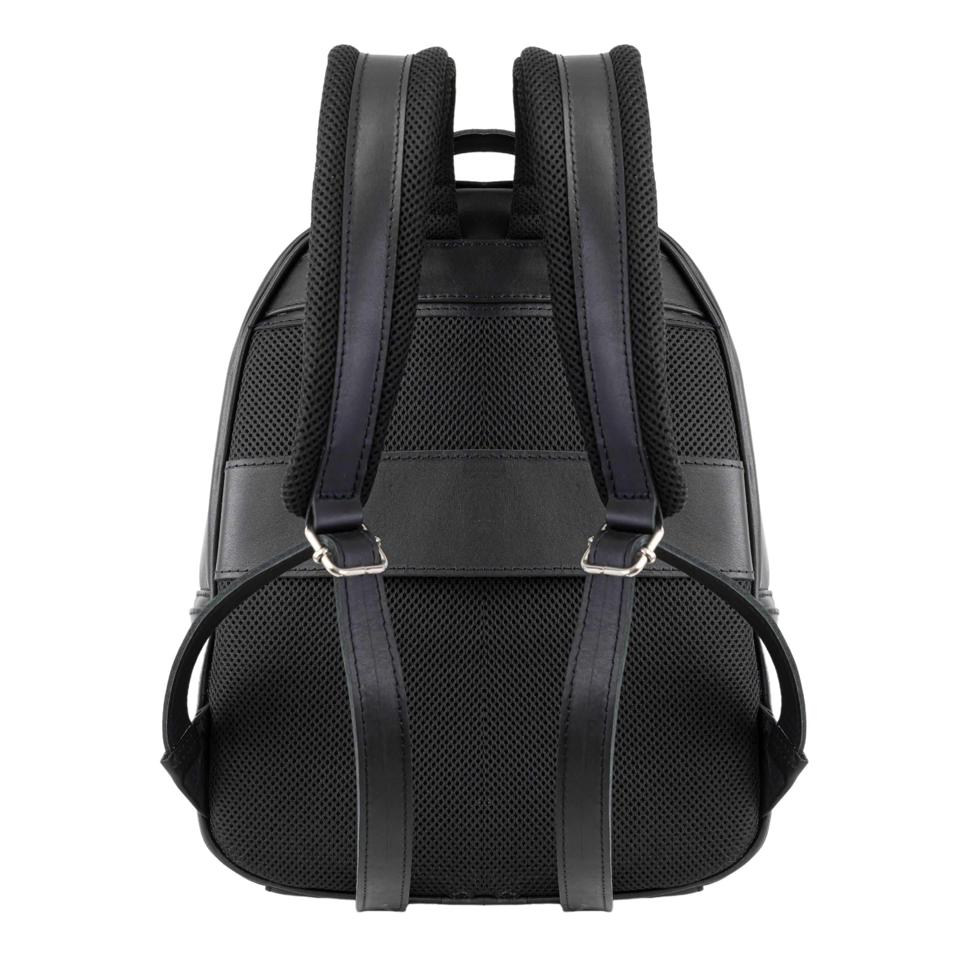 MOSVARTI Back pack Mod. Tokio Mochila clasica cuero ( PULL UP Negro)