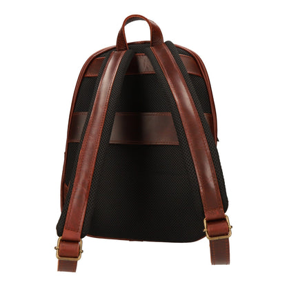 MOSVARTI Back pack Mod. Tokio Mochila clasica cuero (shedron)