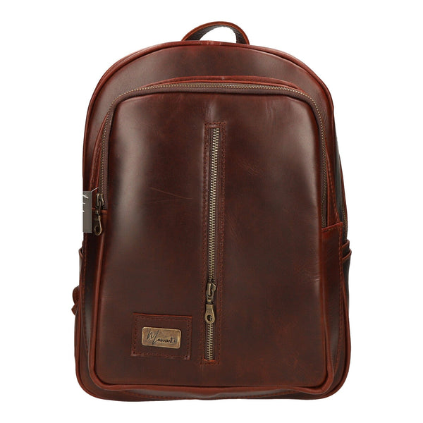 Back pack Mod. Tokio Mochila clasica cuero (shedron)