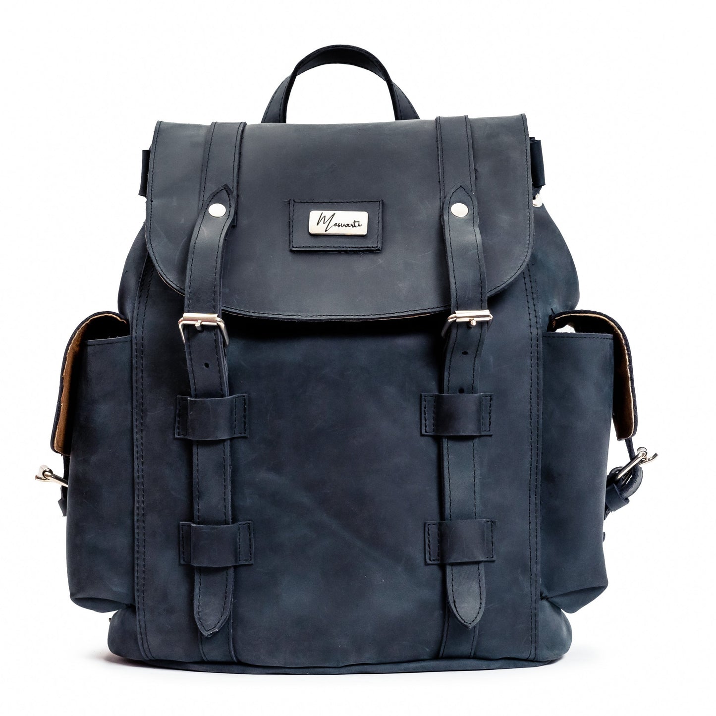 MOSVARTI Backpack Mod. Chicago Urban style cuero (crazy azul)