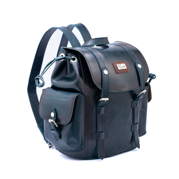 Backpack Mod. Chicago Urban style cuero (Pull Azul)