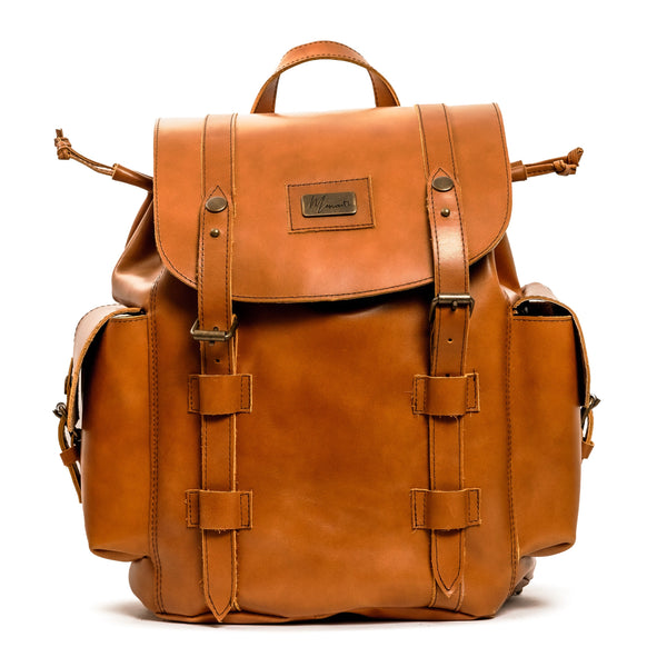 Backpack Mod. Chicago Urban style cuero (pull up miel)