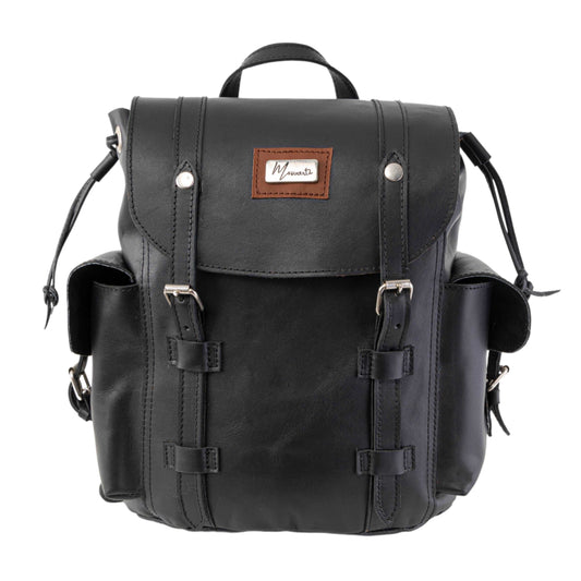 MOSVARTI Backpack Mod. Chicago Urban style cuero (pull up negro )