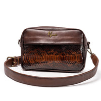 BANDOLERA Mod Matew Frente piton Café cuerpo flotter café