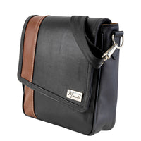 Bandolera Caballero Mod. Búffalo / Cuero Negro/café