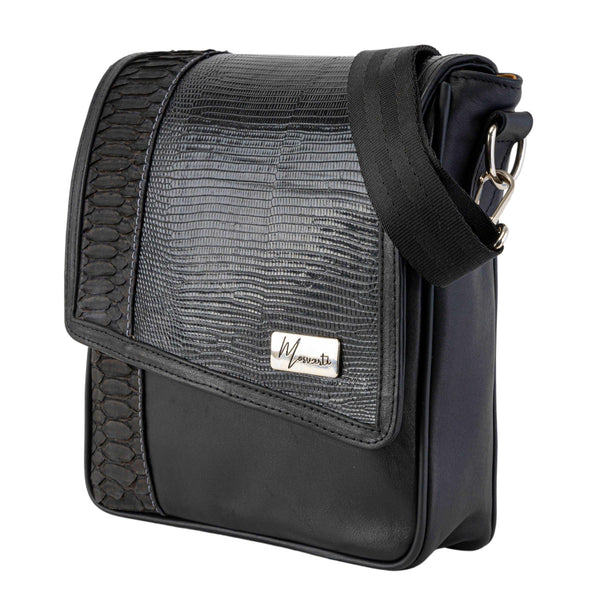 Bandolera Caballero Mod. Búffalo / LIZARD con aplic. Piton mate