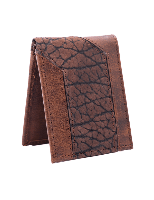 Cartera caballero Leather exotic Genuine Mod. Zafari Café flother tiburón Café