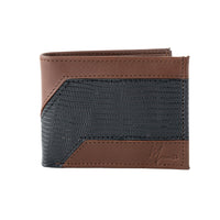 Cartera caballero Leather exotic Genuine Mod. Zafari cafe/Lizard Negro