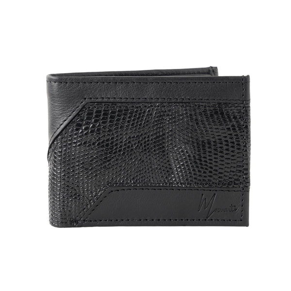 Cartera caballero Leather exotic Genuine Mod. Zafari Negro/lizard