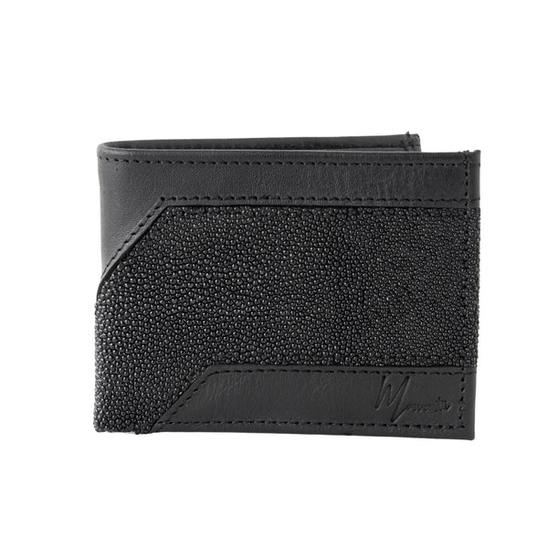 Cartera caballero Leather exotic Genuine Mod. Zafari NEGRO/MANTARAYA