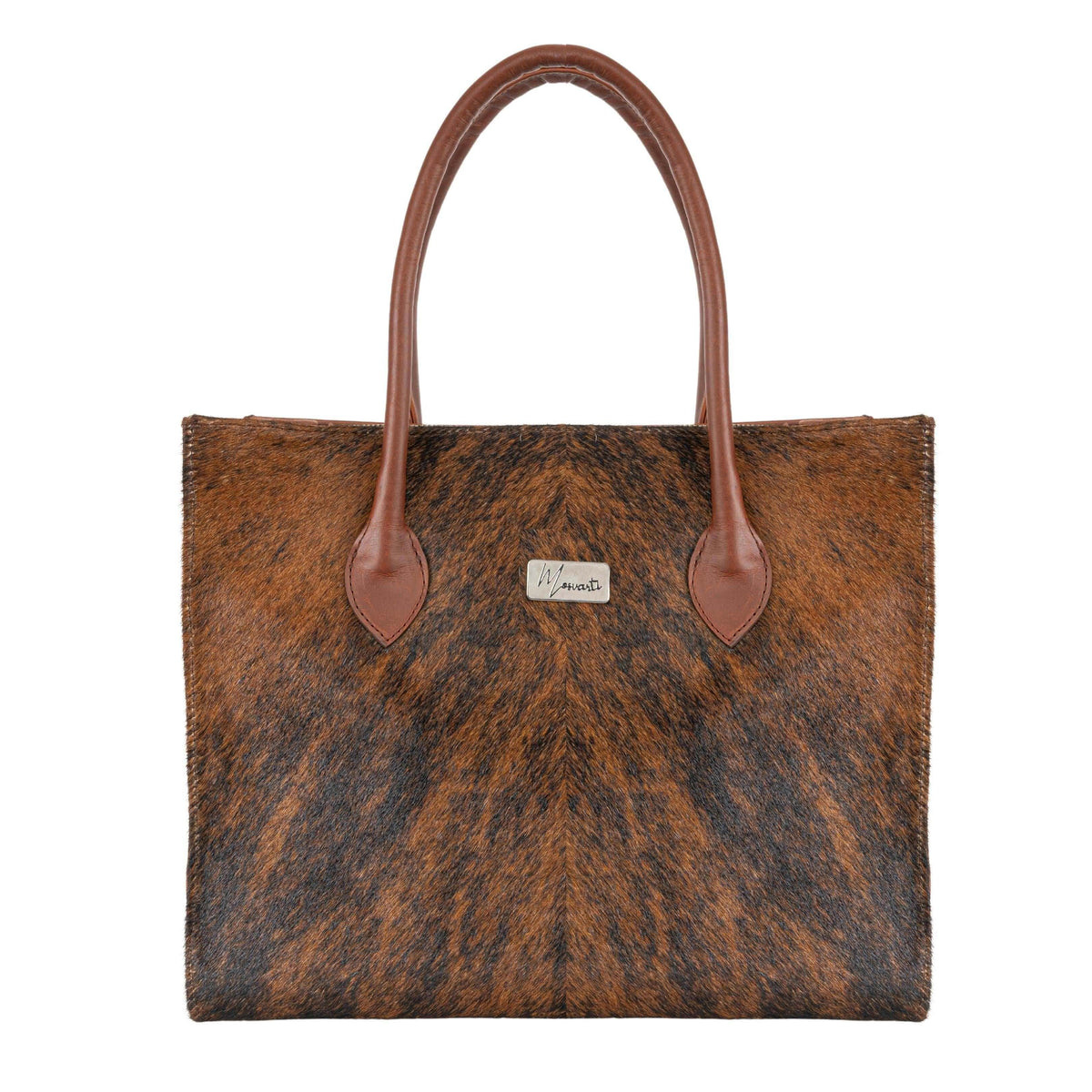 Bolsa Dama pelo Res vacuno Elegante y Moderna Mod Texas (Café Atigrado) - mosvartimxBolsa Dama pelo Res vacuno Elegante y Moderna Mod Texas (Café Atigrado)