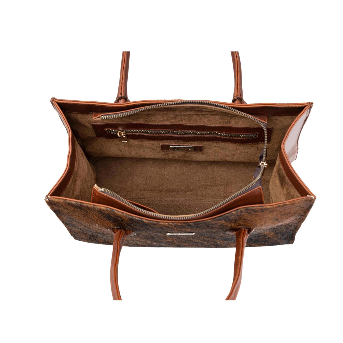Bolsa Dama pelo Res vacuno Elegante y Moderna Mod Texas (Café Atigrado) - mosvartimxBolsa Dama pelo Res vacuno Elegante y Moderna Mod Texas (Café Atigrado)