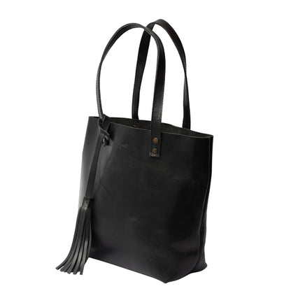 MOSVARTI Bolsa Dama Tote 100% Piel Mod. Praga Con Cosmetiquera (Pull up Negro)