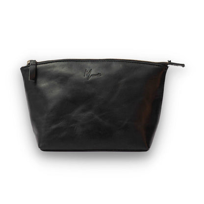 MOSVARTI Bolsa Dama Tote 100% Piel Mod. Praga Con Cosmetiquera (Pull up Negro)