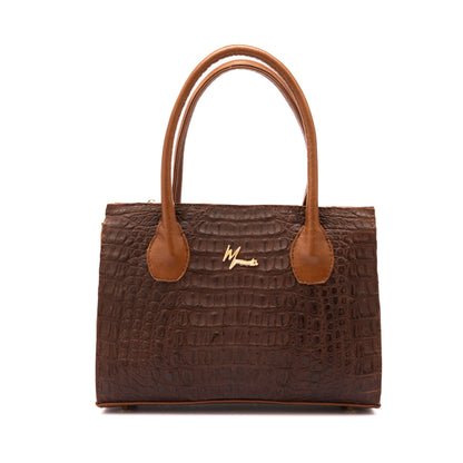 MOSVARTI Bolso Birkin Sensations cocodrilo genuino Café