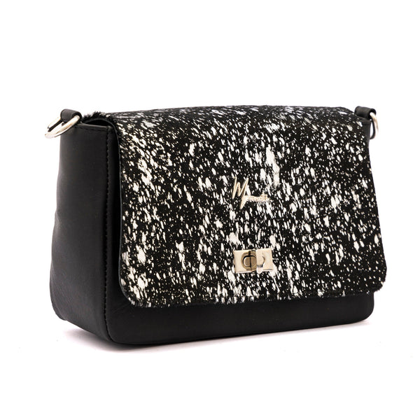 Bolso Crossbody Piel (Pelo Bovino Manchas Plata) 2019-2023