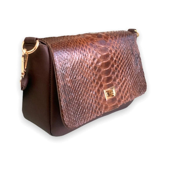Bolso Crossbody   🐍 (Café)
