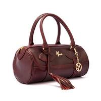 Bolso Dama Cilindrico 100% Piel Mod duffle Praga  *Pull up Shedron*