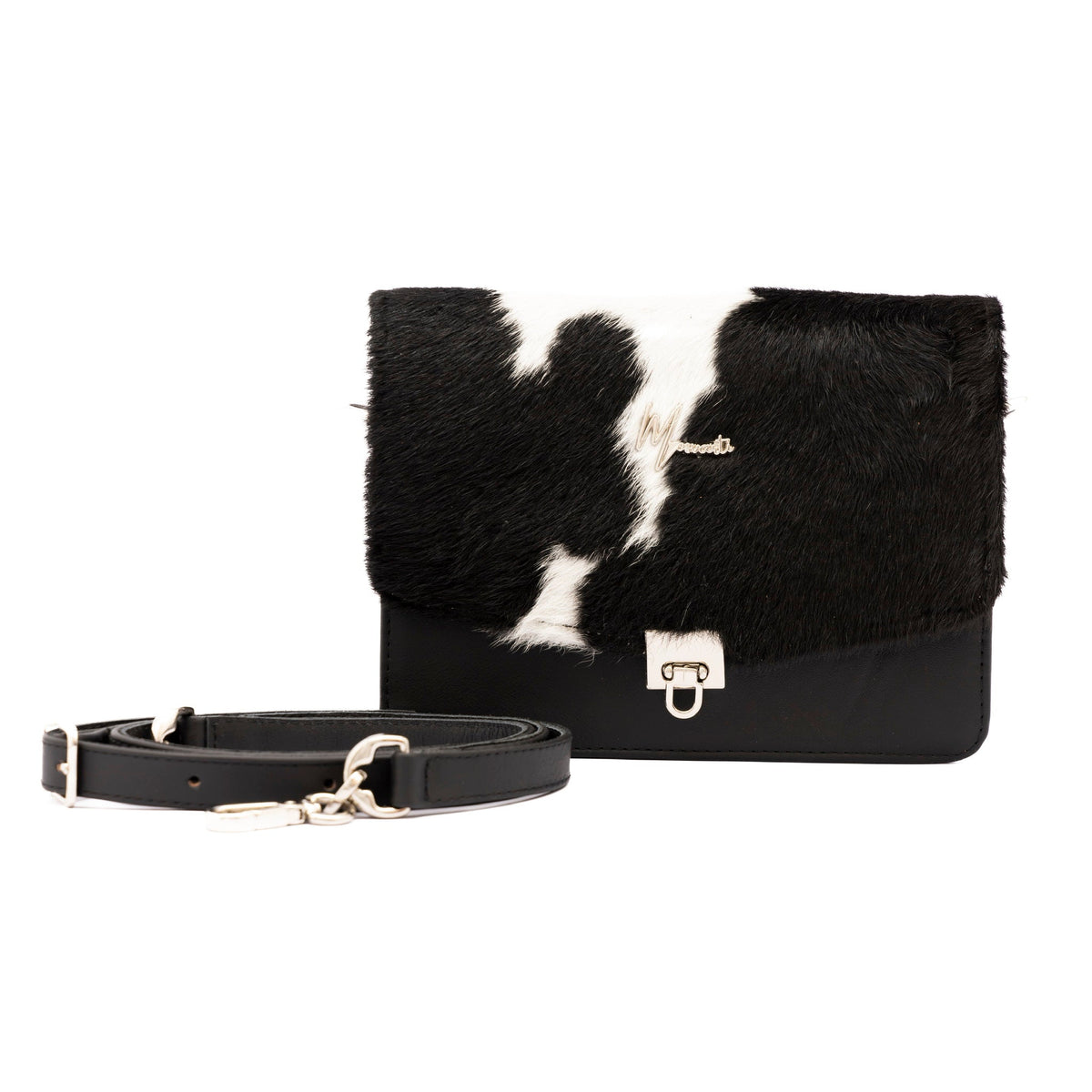 Bolso estilo Cross body Mod Marruecos (Frente pelo Negro/Blanco ) - mosvartimxBolso estilo Cross body Mod Marruecos (Frente pelo Negro/Blanco )