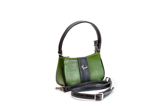 Bolso mod aranza Piel de nopal verde/ Negro