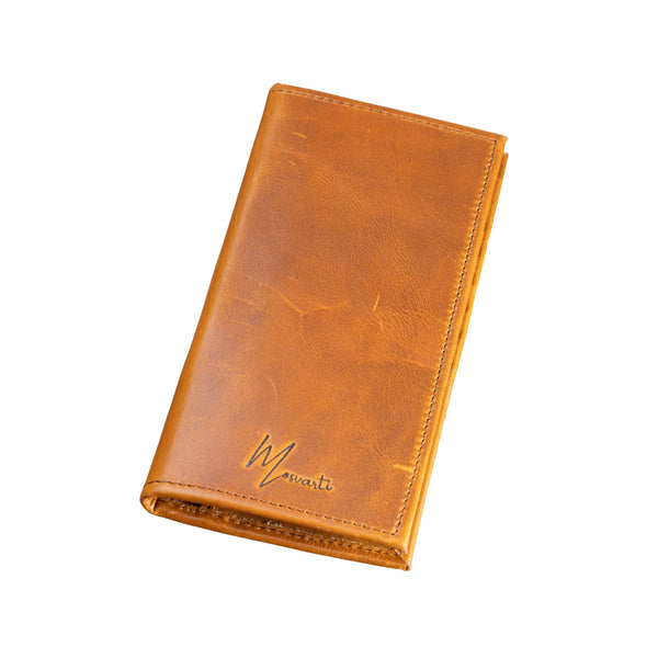Cartera Larga estilo Empresarial Mod. Monaco (Pull up Miel)