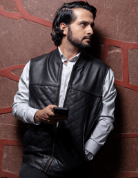 Chaleco bordado Moderno y Elegante Mod Zeus (Negro)