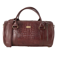 Maleta Piel Genuina cocodrilo Fuscus Mod. Duffle London Gym (shedron)