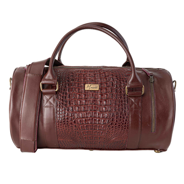Maleta Piel Genuina cocodrilo Fuscus Mod. Duffle London Gym (shedron)