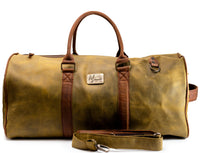 Maleta Piel Genuina con Gps mod. New York Duffle (crazy Tang con Cray cafe)