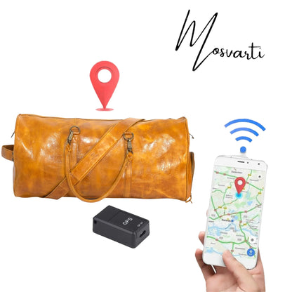 MOSVARTI Maletas Maleta Piel Genuina con Gps mod. New York Duffle (KARK AMARILLO)