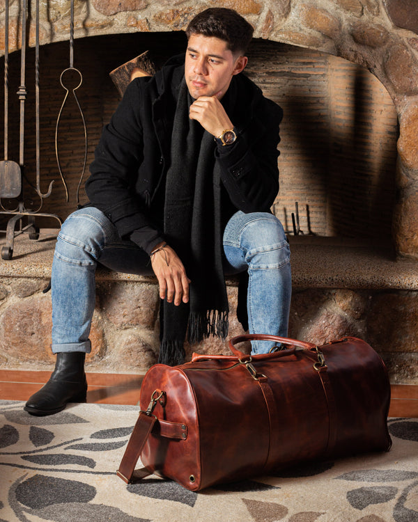 Maleta Piel Genuina con Gps mod. New York Duffle (pull up shedron )