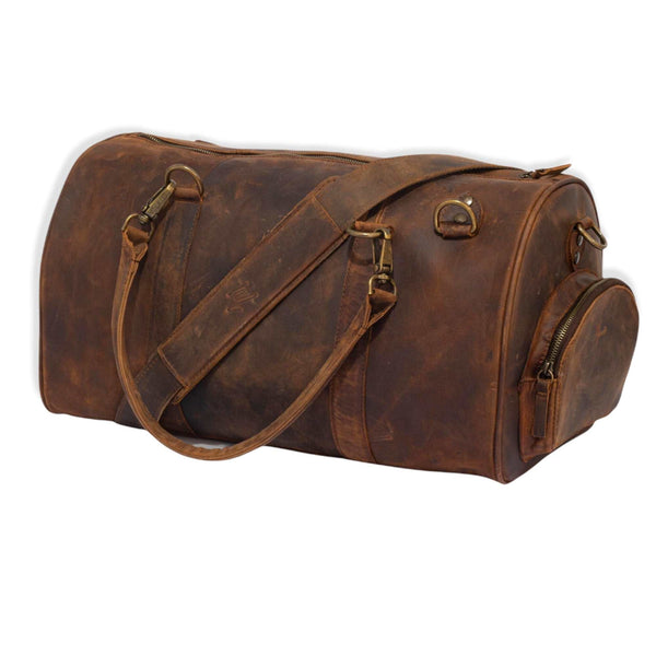 Maleta Piel Genuina con Gps mod. New York Jr. Duffle (Crazy Café)