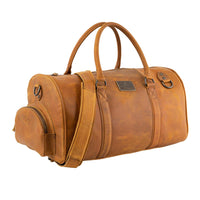 Maleta Piel Genuina con Gps mod. New York Jr. Duffle (Crazy Miel)