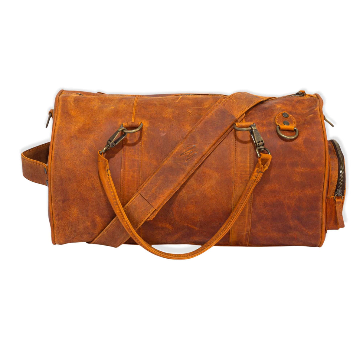 Maleta Piel Genuina con Gps mod. New York Jr. Duffle (Crazy Naranja) - mosvartimxMaleta Piel Genuina con Gps mod. New York Jr. Duffle (Crazy Naranja)