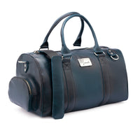 Maleta Piel Genuina con Gps mod. New York Jr. Duffle (Pull azul)