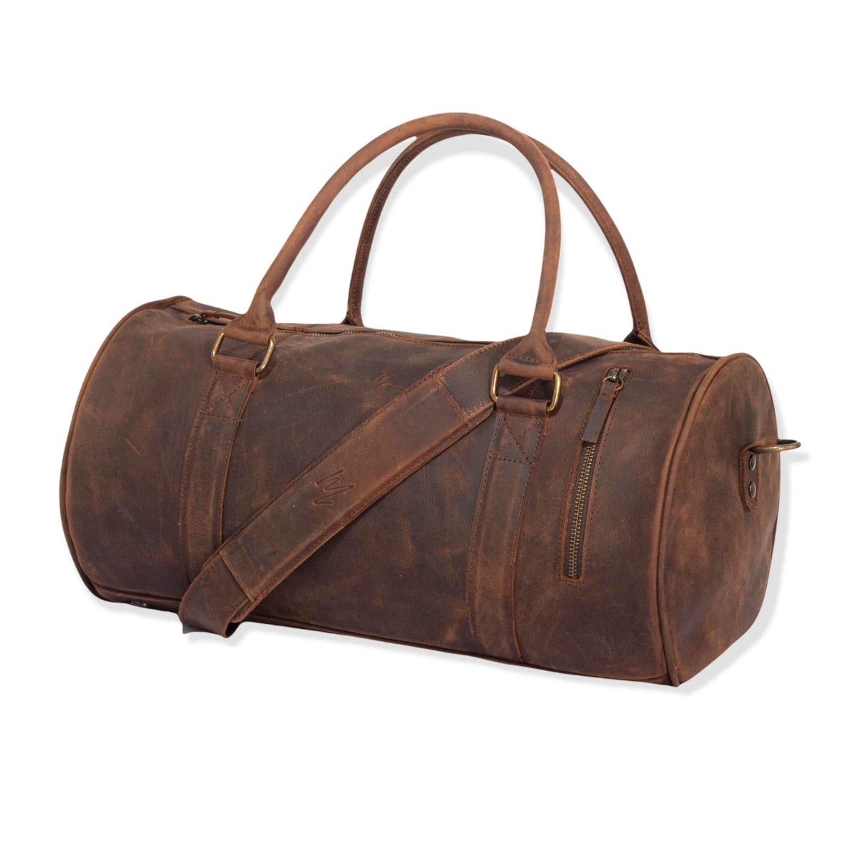 MOSVARTI Maletas Maleta Piel Genuina Mod. Duffle London Gym (Crazy Café)