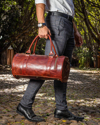 Maleta Piel Genuina Mod. Duffle London Gym (Pull up Crazy Shedron )
