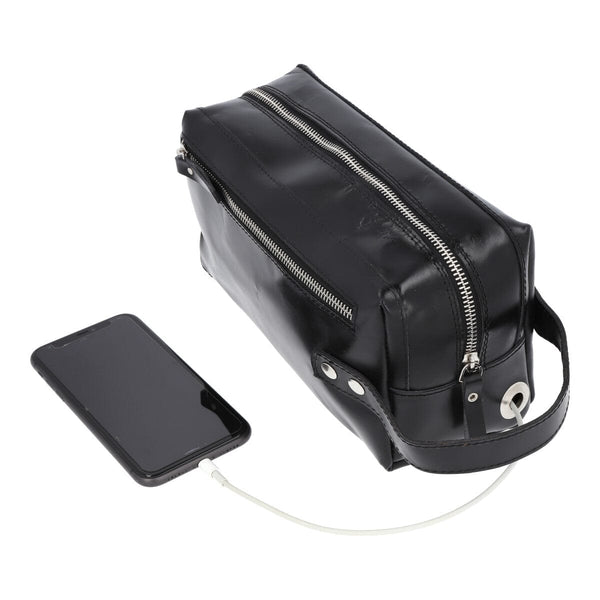 Neceser Sobaquera Piel Genuina Caballero Mod. España  (Negro)