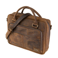 Portafolio 100% Cuero Mod. Holmes ( Crazy Café)