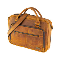 Portafolio 100% Cuero Mod. Holmes ( Crazy Miel)